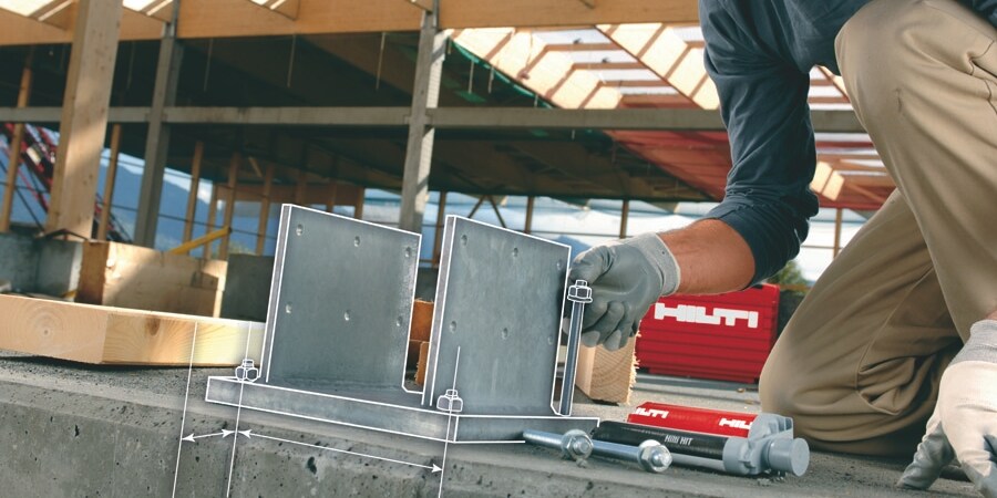 HIT-HY 150 MAX HIT-HY 150 MAX injectable adhesive mortar, ED 3500-A cordless dispenser, HIT-V Threaded anchor rod