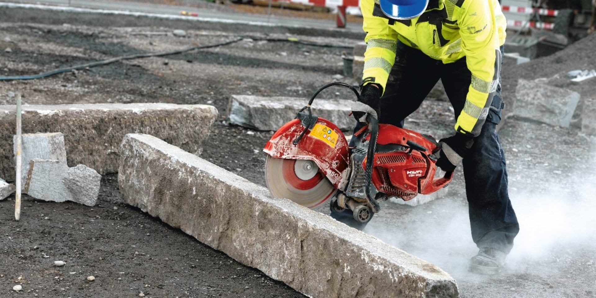 Dust is created at nearly every point in the construction process including cutting concrete