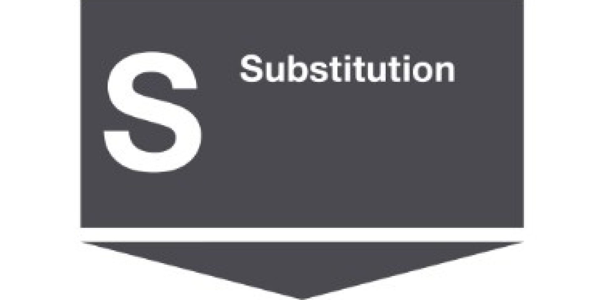 Substitution as a first step in the workflow of the "Stop principle"