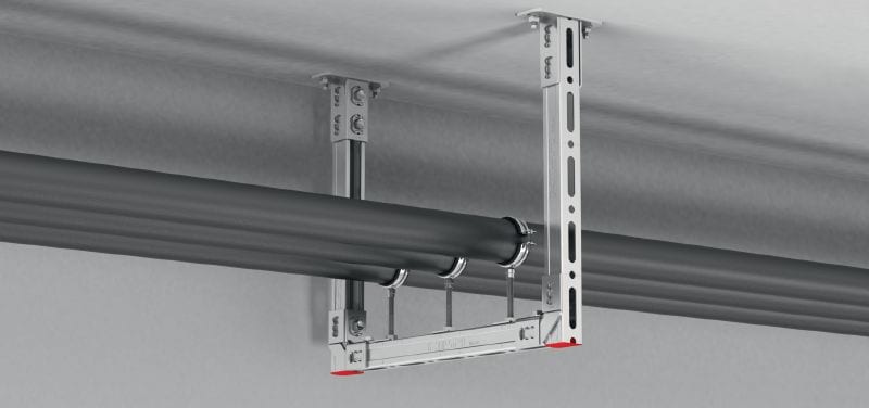 MQN-C Galvanised channel connector for joining any elements with a butterfly opening Applications 1