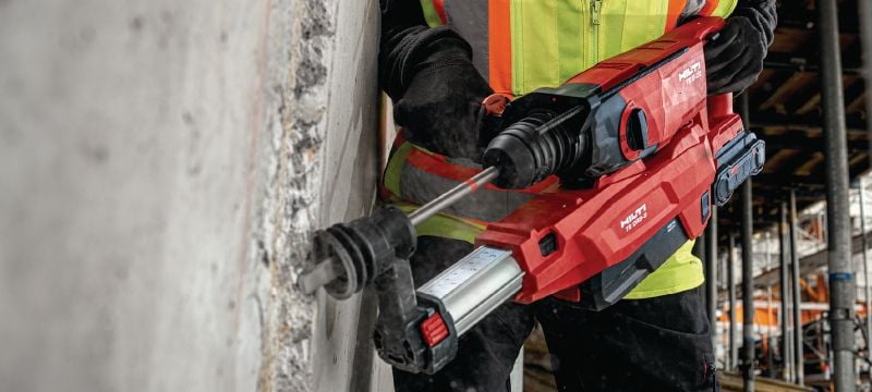 TE DRS-5 Dust removal system On-board vacuum system for convenient dust collection when drilling or chiselling with the TE 5-22 cordless rotary hammer Applications 1