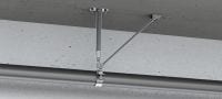 MFP-UL fixed point universal light Galvanised fixed point with one-sided bracing for light-duty applications up to 4 kN Applications 1