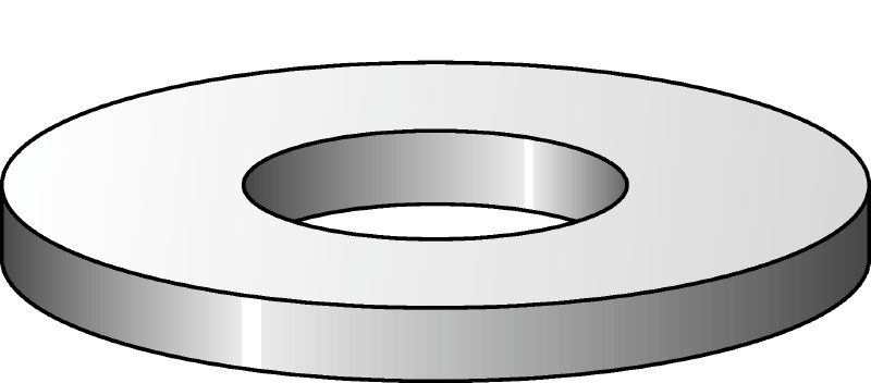 Flat washers Hot-dip galvanised (HDG) flat washer corresponding to DIN 125 used in various applications