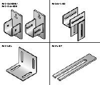 MIC connector Hot-dip galvanised (HDG) connectors for flexible installation of horizontal divider beams in lift shafts