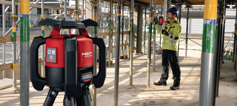 PR 2-HS A12 Outdoor rotating laser level Robust outdoor rotary laser level for horizontal levelling Applications 1