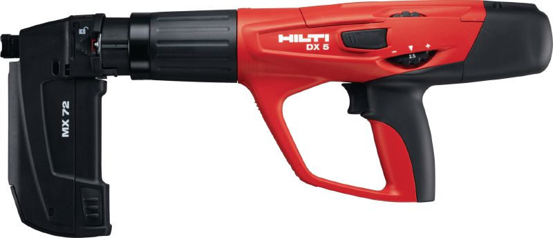 DX 5-MX powder-actuated tool Digitally enabled, fully automatic, high-productivity and versatile powder actuated tool for fastening collated nails