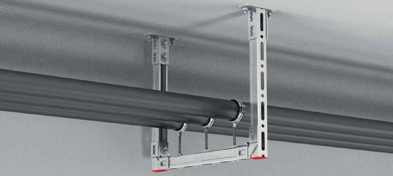 MQN-C Galvanised channel connector for joining any elements with a butterfly opening Applications 1