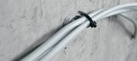 X-ECT MX Cable tie mount Plastic cable/conduit tie holder for use with collated nails Applications 4