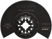 Multitool saw blade BiM segmented saw blade for the oscillating multitool, for sawing nail embedded wood, plastics and metal