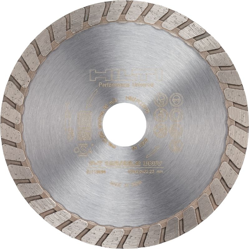 P-T Universal diamond blade Diamond blade for optimal cutting performance in tile, stone and ceramic materials