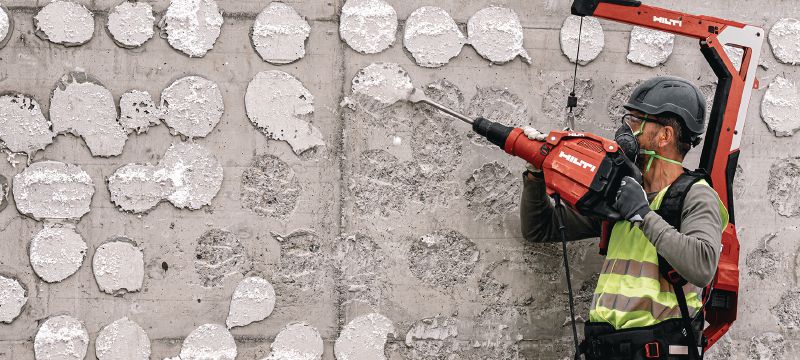 TE 600-AVR SDS-Max demolition hammer heavy-duty demolition hammer for wall chiseling in concrete and masonry, with less weight, lower vibration and more performance than the TE 700-AVR predecessor Applications 1